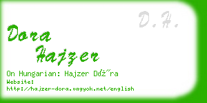 dora hajzer business card